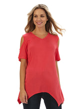 Latte Cold Shoulder Top