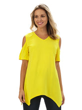 Latte Cold Shoulder Top