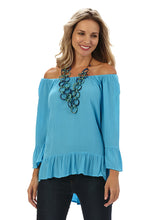 Peasant 3/4 Solid Blouse