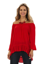 Peasant 3/4 Solid Blouse